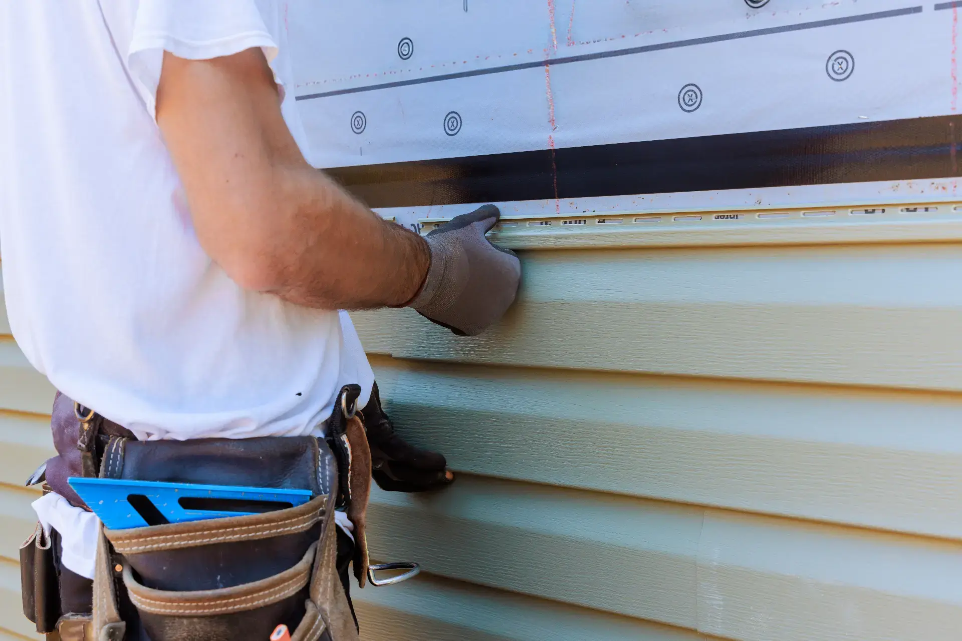 Siding replacement in progress on a New Jersey home